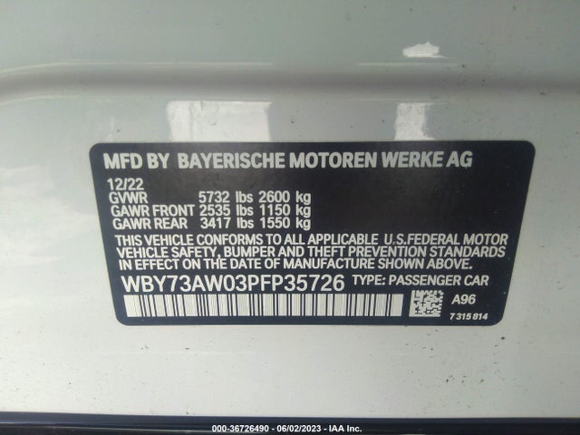 2023 BMW i4, VIN: WBY73AW03PFP35726