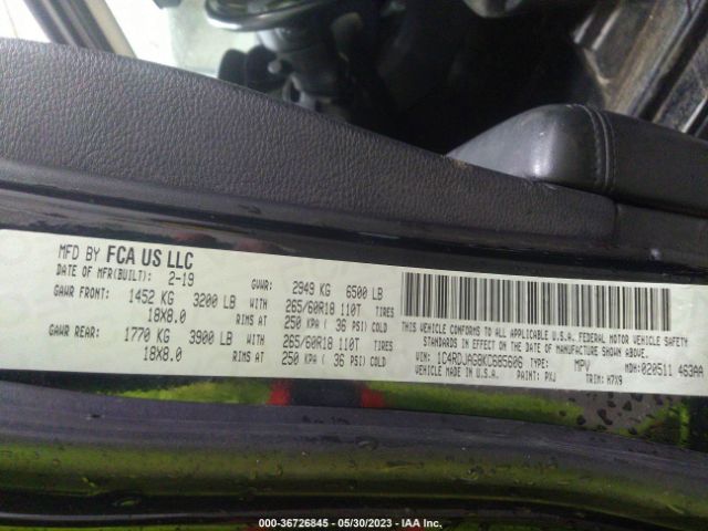 1C4RDJAG8KC685606 Dodge Durango Sxt Plus