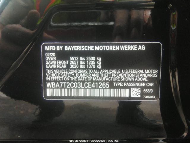 WBA7T2C03LCE41265 BMW 7 Series 740i