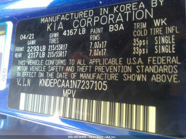 KNDEPCAA1N7237105 KIA Seltos Lx