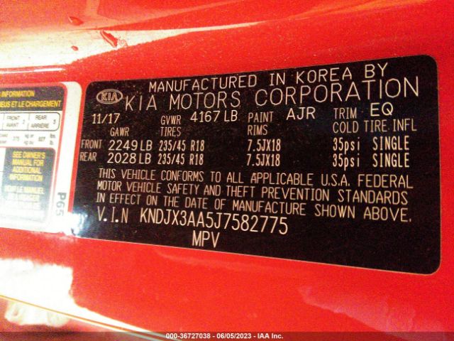 KNDJX3AA5J7582775 KIA Soul !