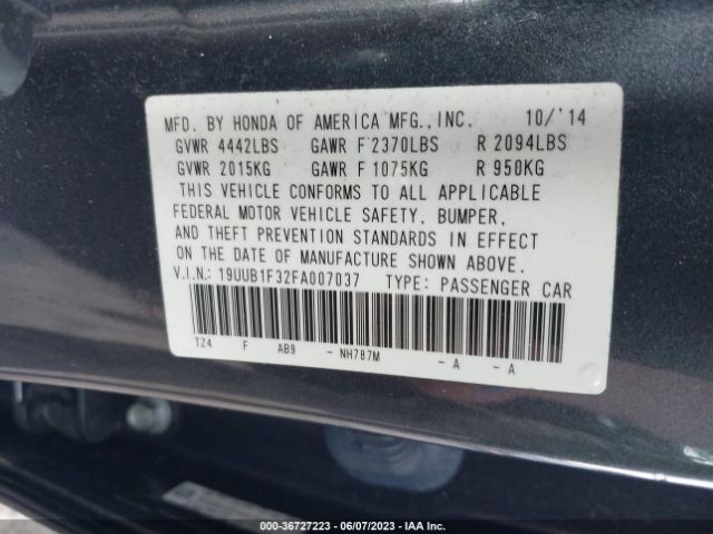 19UUB1F32FA007037 Acura TLX