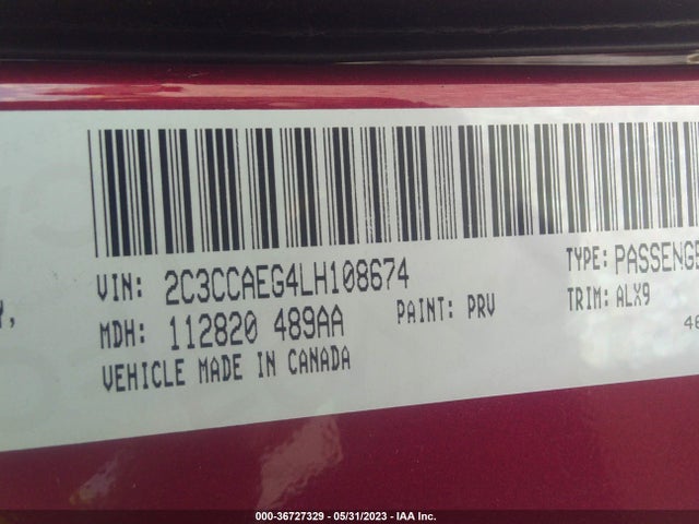 Chrysler 300 Limited 2020 2C3CCAEG4LH108674 Image 9