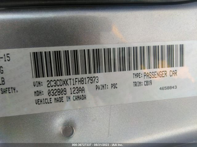 2C3CDXKT1FH817973 Dodge Charger Police
