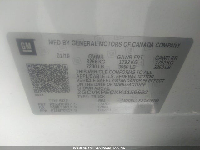 Chevrolet Silverado 1500 Ld Lt 2019 2GCVKPECXK1159692 Image 9