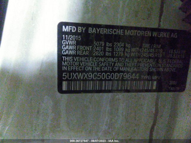 5UXWX9C50G0D79644 BMW X3 Xdrive28i