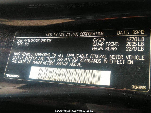 2014 Volvo S40, VIN: YV1612FH5E1290103
