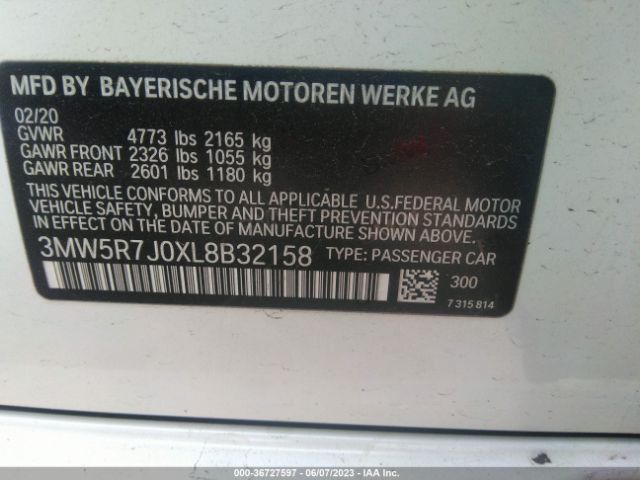 3MW5R7J0XL8B32158 BMW 3 Series 330i Xdrive