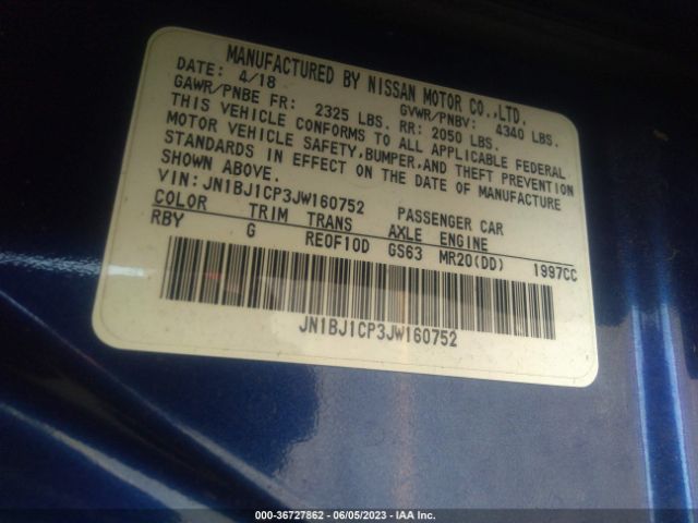 JN1BJ1CP3JW160752 Nissan Rogue Sport S
