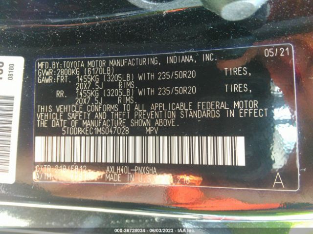 2021 TOYOTA SIENNA 5TDDRKEC1MS047028 Photo 8