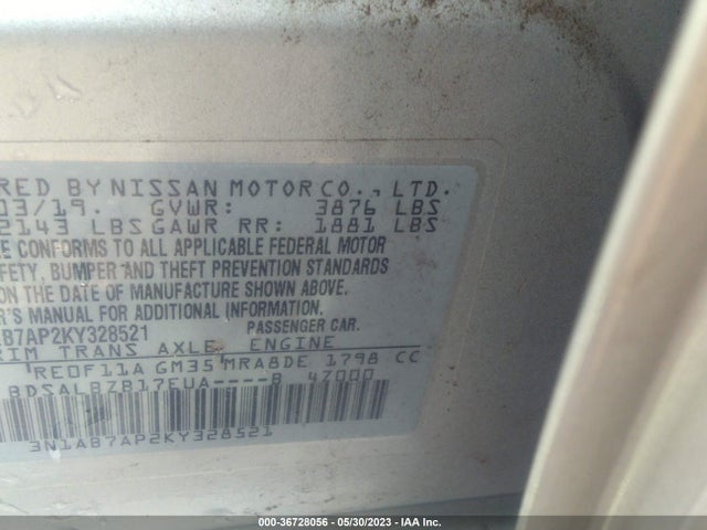 Nissan SENTRA S 2019 3N1AB7AP2KY328521 Image 9