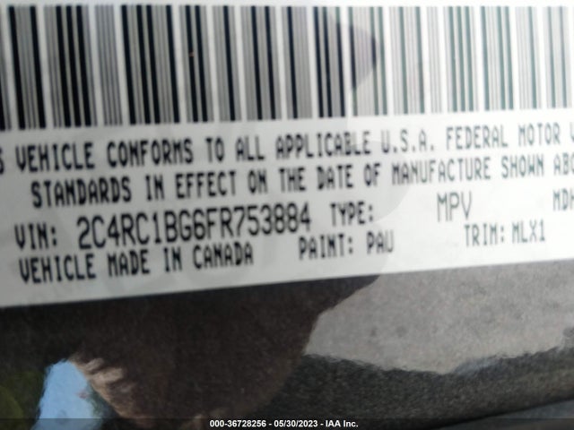 2C4RC1BG6FR753884 Chrysler Town & Country Touring