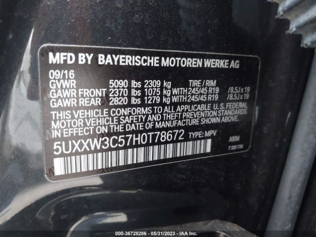 5UXXW3C57H0T78672 BMW X4 Xdrive28i
