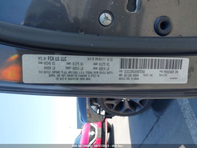 2C3CDZAG1KH672282 Dodge Challenger Sxt
