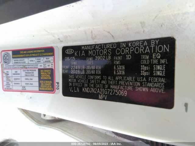 KNDJN2A21G7275069 KIA Soul Base