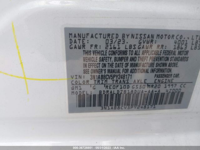 3N1AB8CV5PY248171 Nissan SENTRA SV