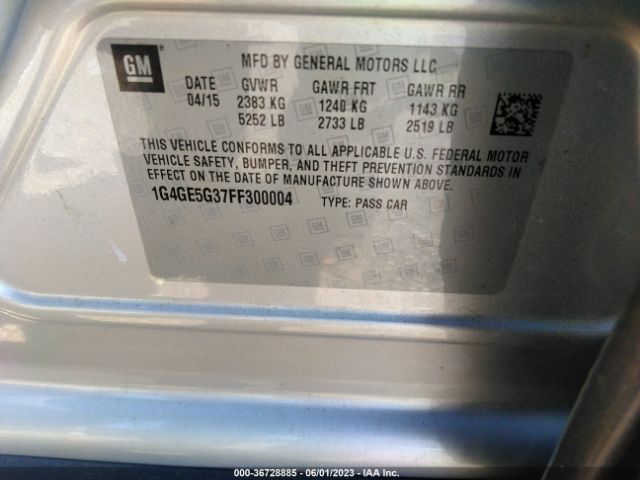 1G4GE5G37FF300004 Buick Lacrosse Premium I