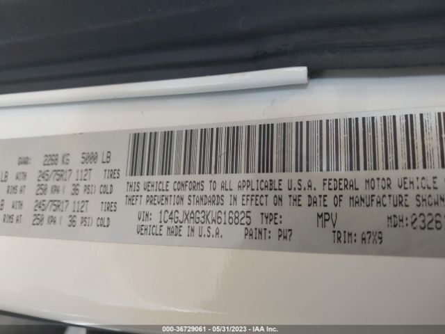 1C4GJXAG3KW616825 Jeep Wrangler Sport S