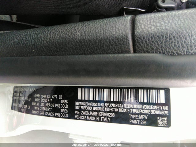 ZACNJABB1KPK66208 Jeep Renegade Altitude