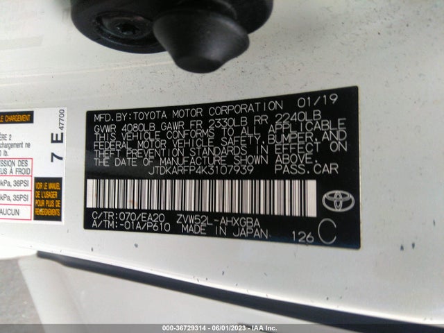 Toyota Prius Prime Plus/premium/advanced 2019 JTDKARFP4K3107939 Image 11
