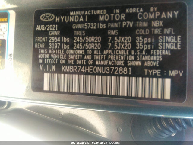 Hyundai Palisade Calligraphy 2022 KM8R74HE0NU372881 Image 9