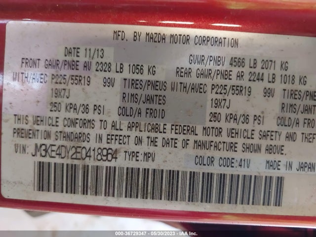 Mazda Cx-5 Grand Touring 2014 JM3KE4DY2E0418964 Image 9