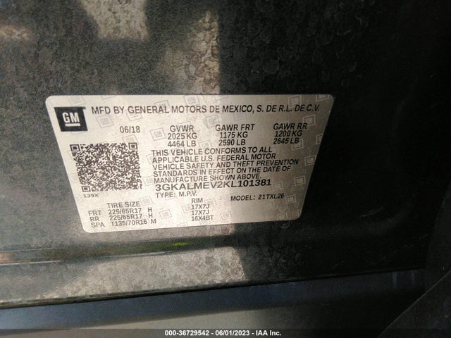 GMC Terrain Sle 2019 3GKALMEV2KL101381 Image 9