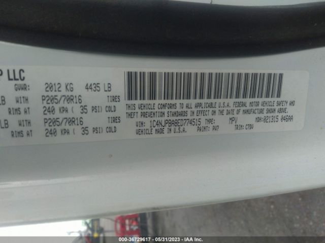 1C4NJPBA8ED774515 Jeep Patriot Sport