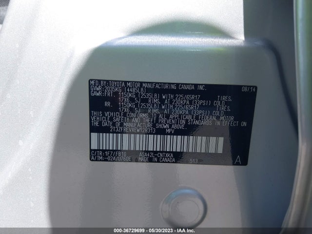 Toyota RAV4 LE 2014 2T3ZFREVXEW128313 Image 11