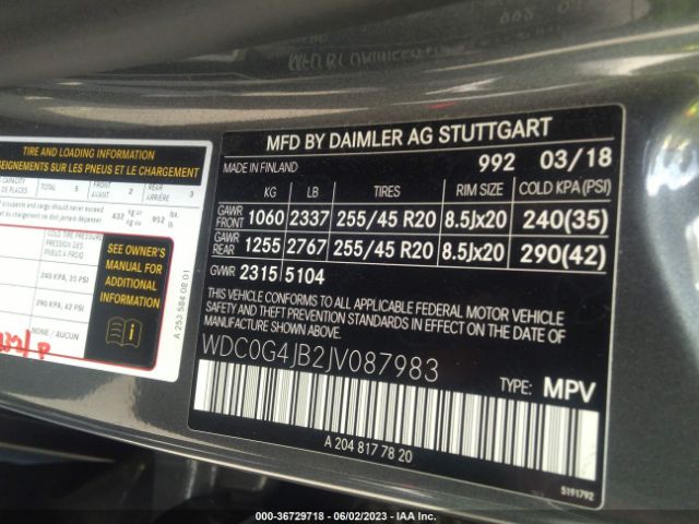 WDC0G4JB2JV087983 Mercedes-Benz Glc Glc 300