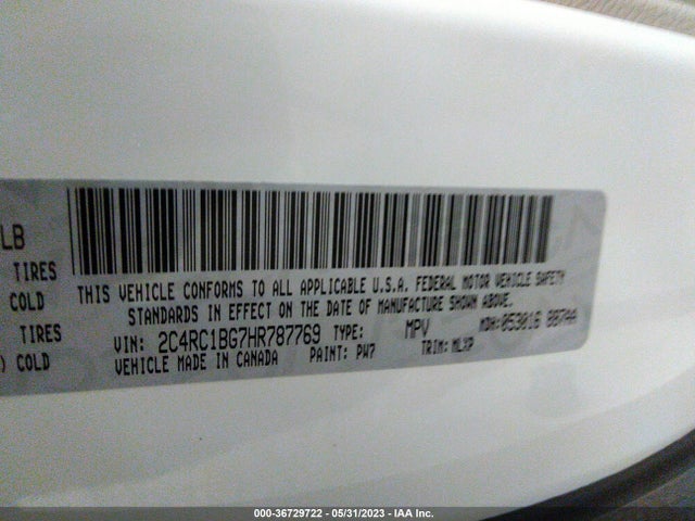 2C4RC1BG7HR787769 Chrysler Pacifica Touring-l