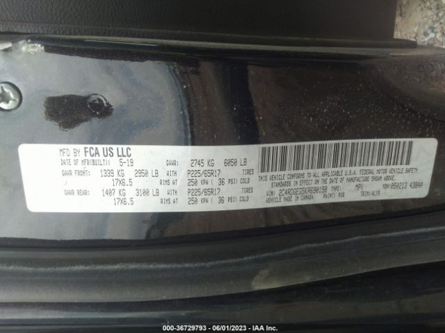 2C4RDGEG5KR690198 Dodge Grand Caravan Gt