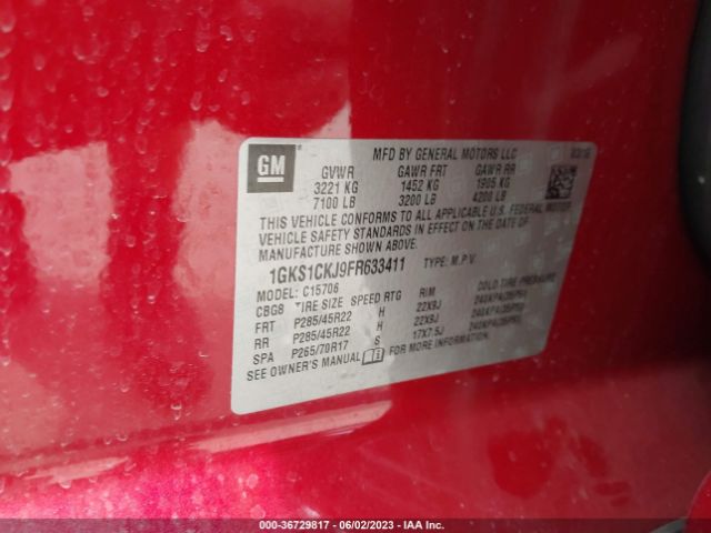 1GKS1CKJ9FR633411 GMC YUKON DENALI