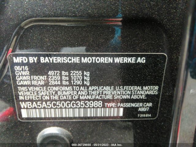 WBA5A5C50GG353988 BMW 5 Series 528i