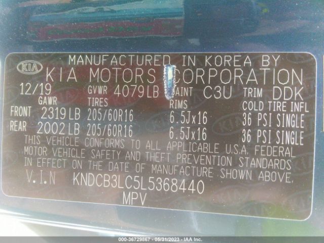 KNDCB3LC5L5368440 KIA NIRO LX