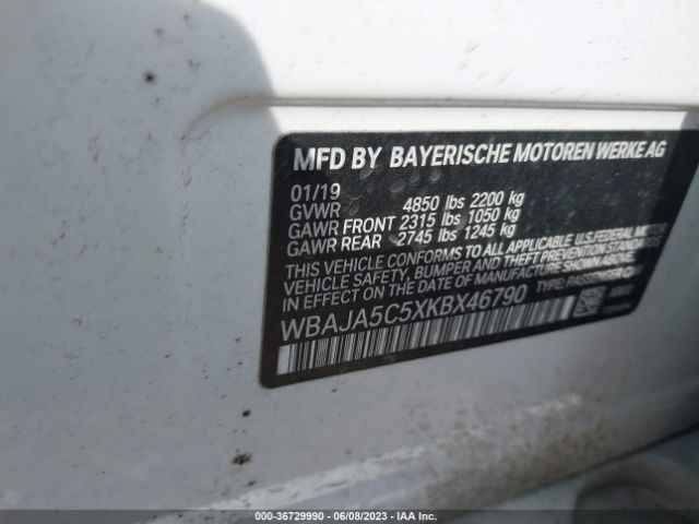 WBAJA5C5XKBX46790 BMW 5 Series 530i