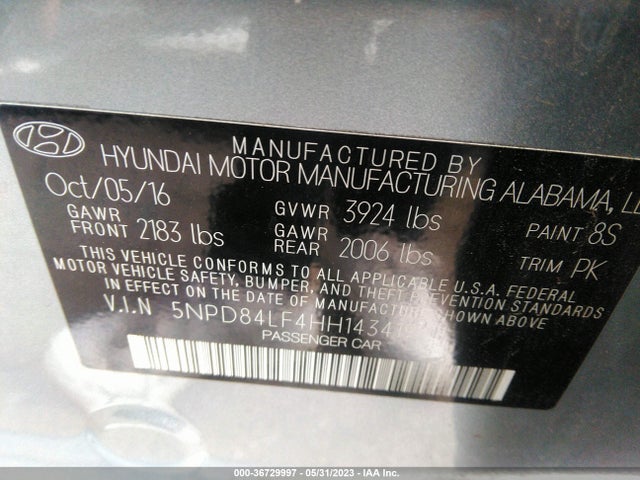 Hyundai ELANTRA SE 2017 5NPD84LF4HH143419 Image 10