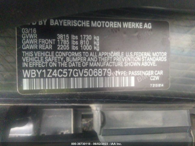 WBY1Z4C57GV506879 BMW I3
