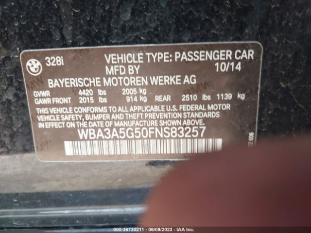 WBA3A5G50FNS83257 BMW 3 Series 328i
