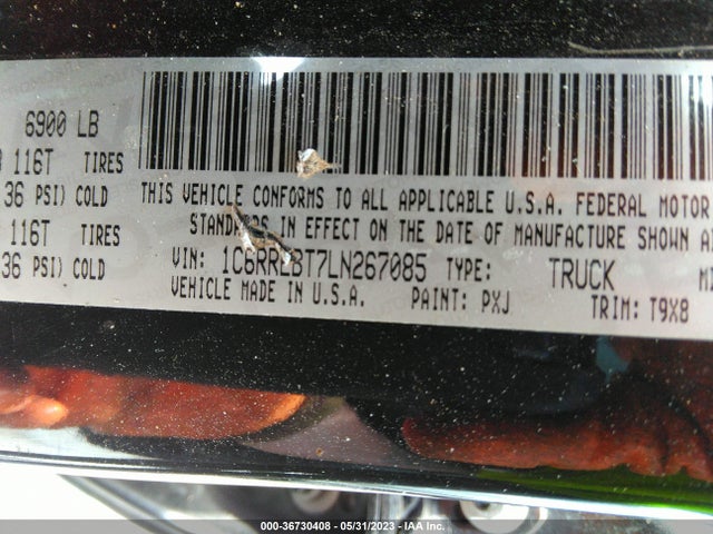 1C6RREBT7LN267085 RAM 1500 Big Horn