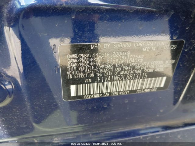 JF1VA1N62L8813115 Subaru Wrx Limited