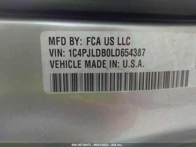 1C4PJLDB0LD654387 Jeep Cherokee Limited