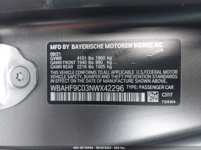 BMW Z4 Sdrivem40i 2022 аукцион фото
