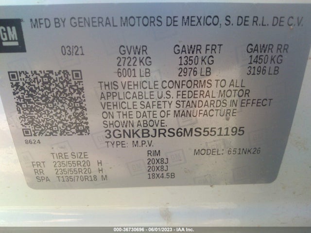 Chevrolet Blazer Lt 2021 3GNKBJRS6MS551195 Image 9