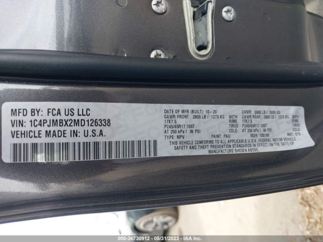 1C4PJMBX2MD126338 Jeep Cherokee Trailhawk