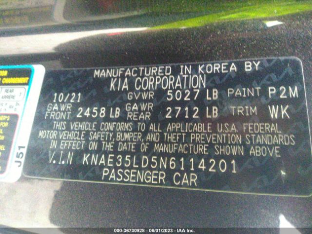 KNAE35LD5N6114201 KIA Stinger Gt-line