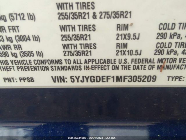 5YJYGDEF1MF305209 Tesla Model Y Performance