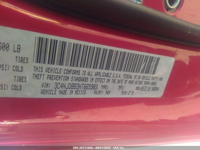 3C4NJDBB3HT665983 Jeep Compass Latitude