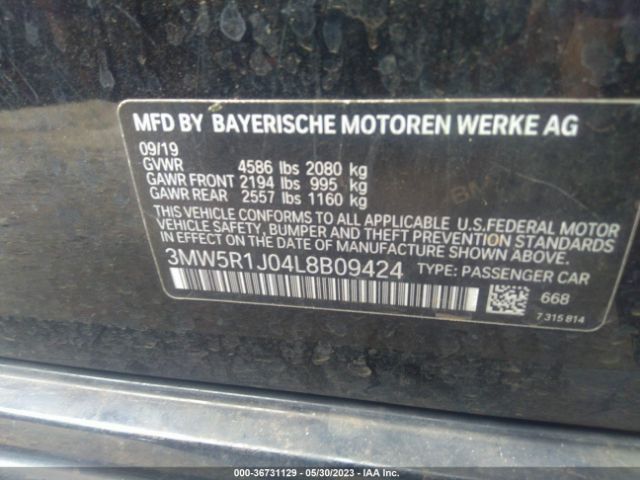 3MW5R1J04L8B09424 BMW 3 Series 330i