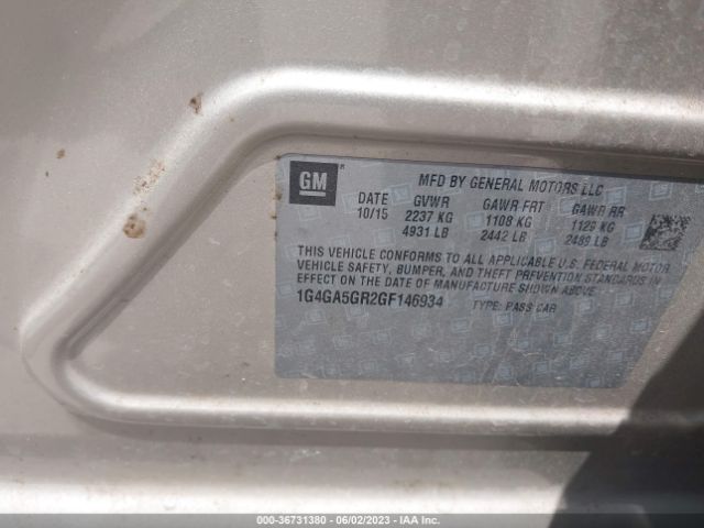 1G4GA5GR2GF146934 Buick Lacrosse Base
